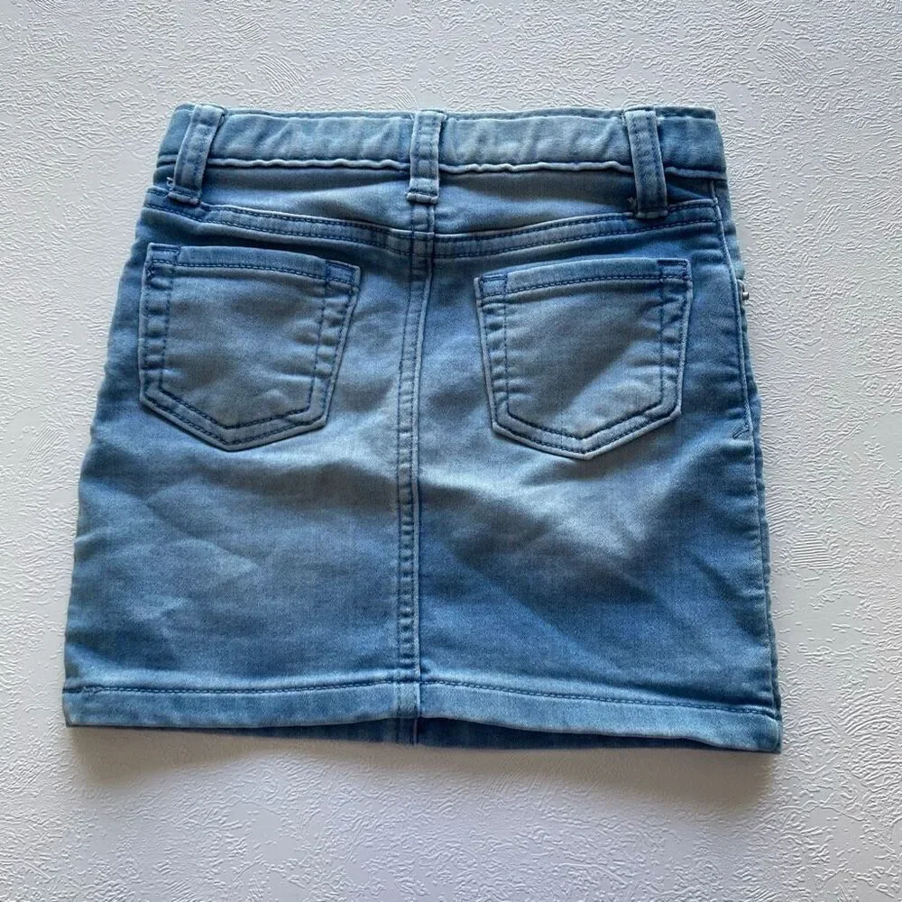 Cat & Jack Toddler Girls Denim Skirt 4T Light Wash Ultimate Stretch